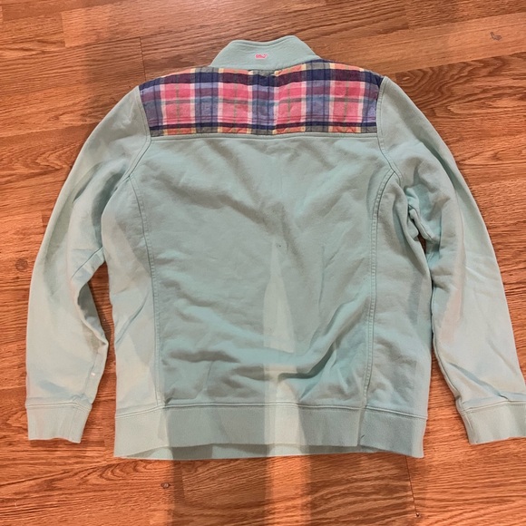 Vineyard vines sweater hoodie women size S mint green 1/4 zip - Picture 13 of 13